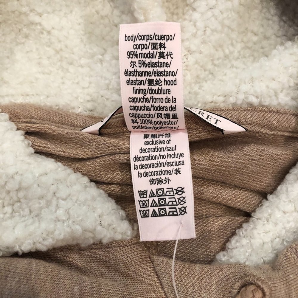 NEW Victoria's Secret Modal Terry Hoodie Beige Small - Picture 8 of 15